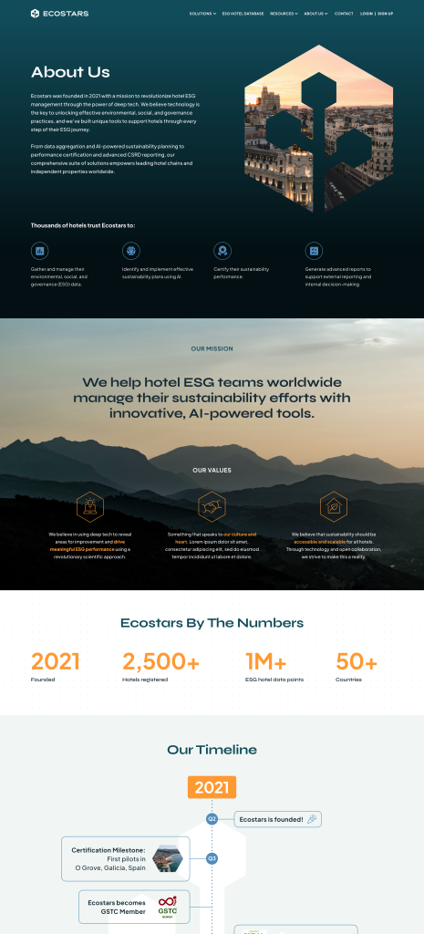 Collision Labs Portfolio: Ecostars Website Design