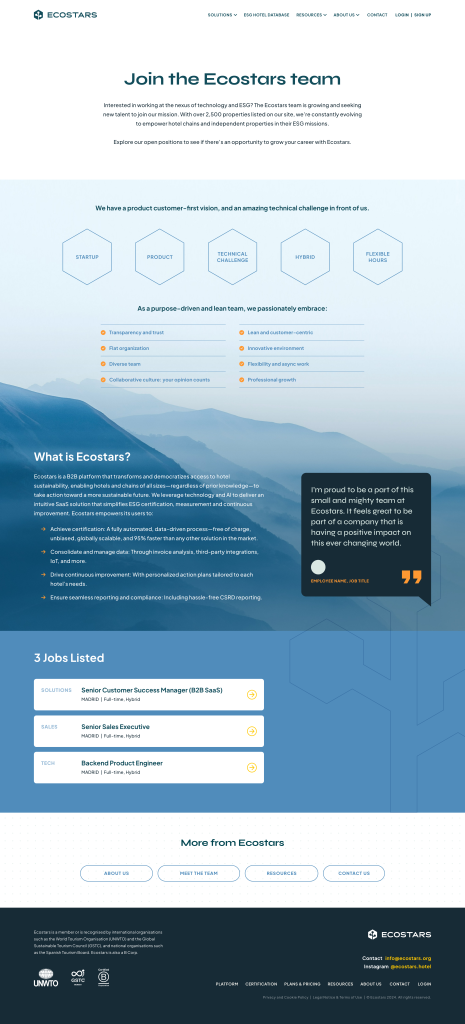 Collision Labs Portfolio: Ecostars Website Design